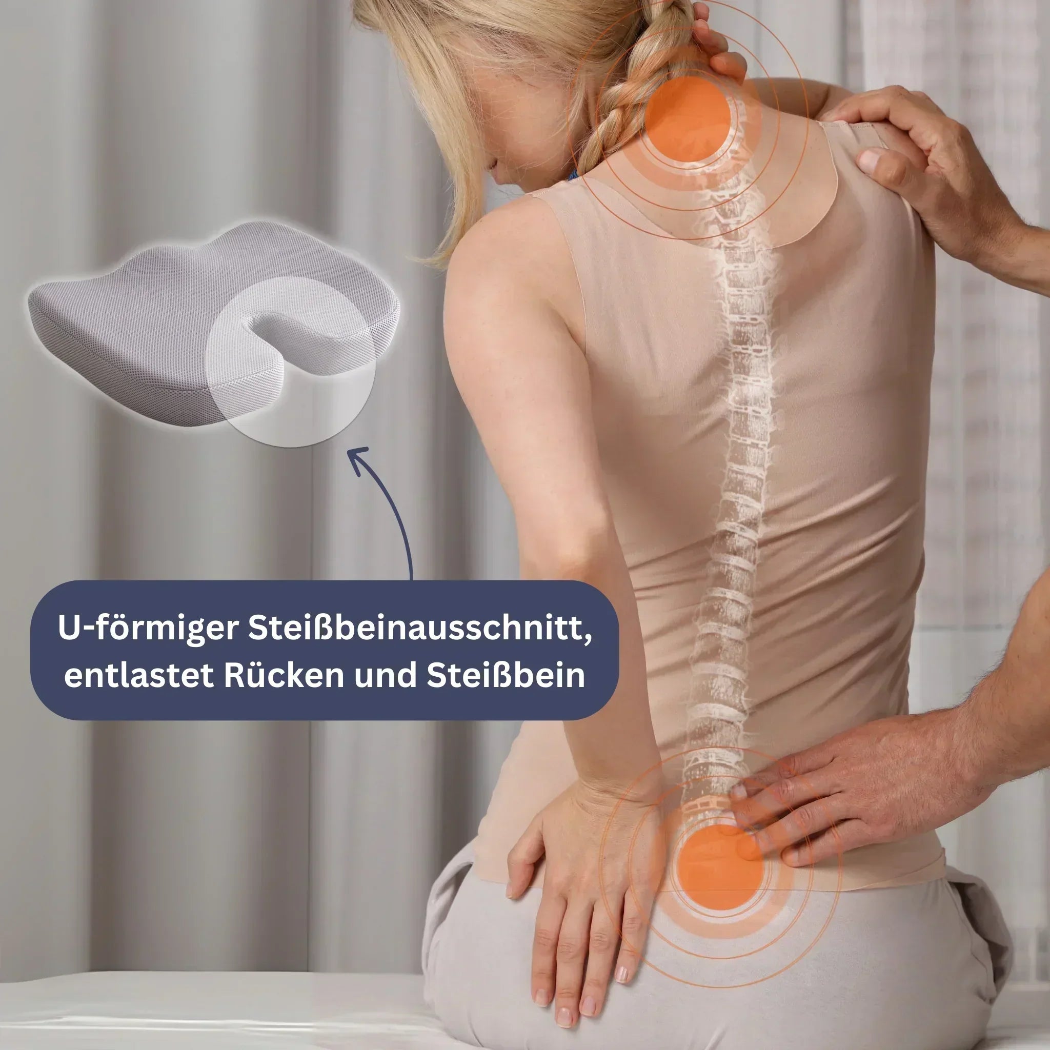 Ergonomic Seat Cushion for Sciatica Pain Relief