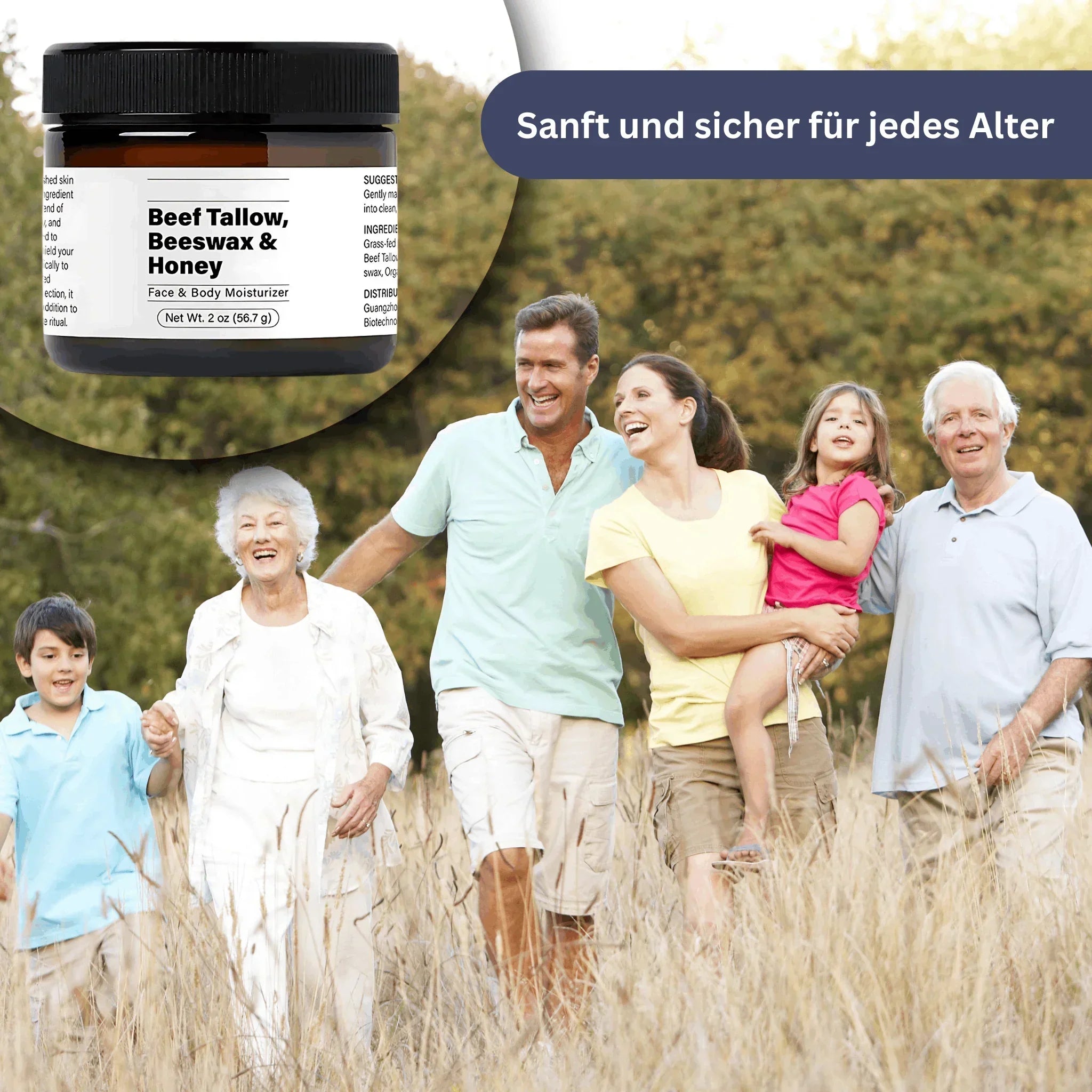 Beef Tallow Moisturizer mit Bienenwachs & Honig – 2-in-1