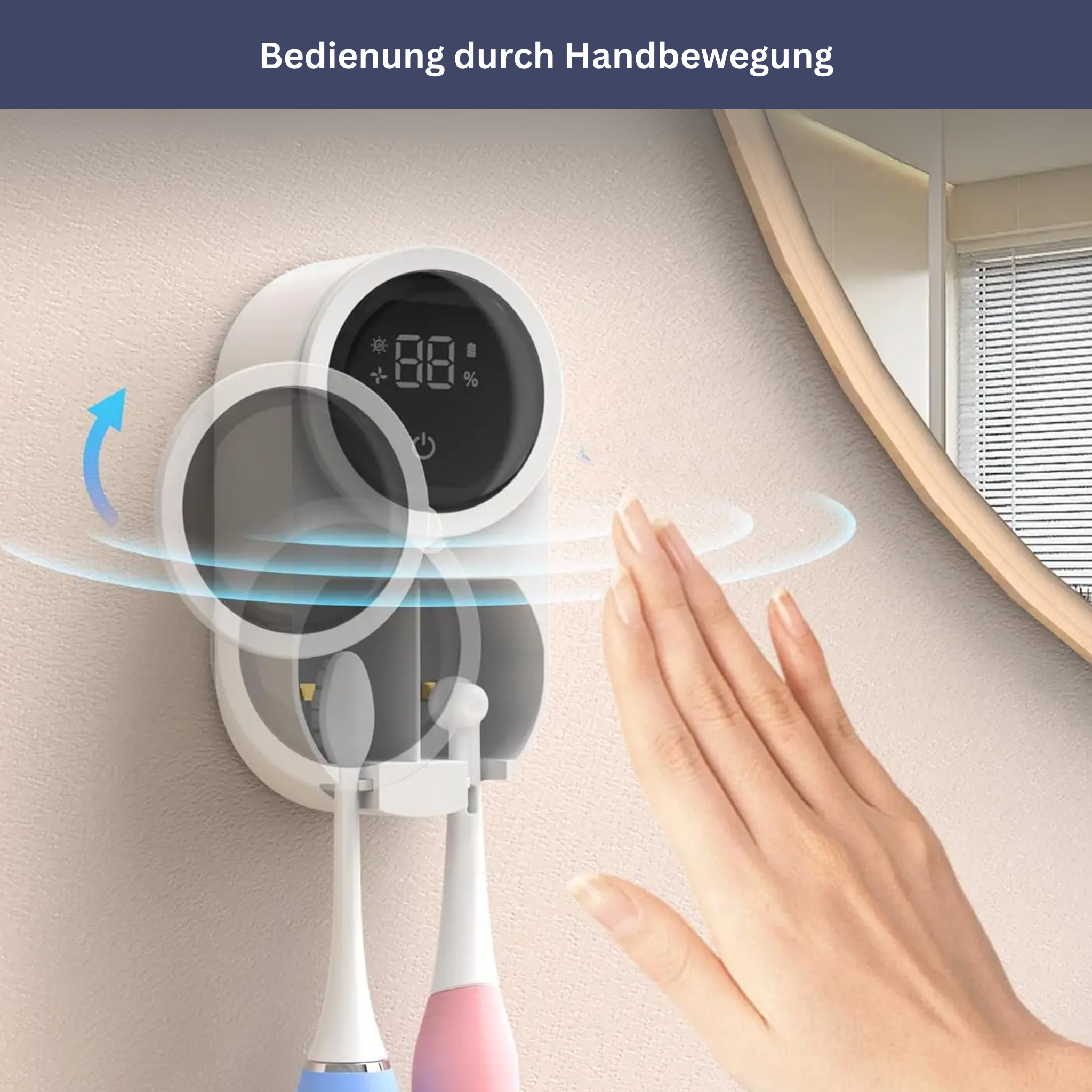 Intelligenter Zahnbürstenhalter mit Reinigungsfunktion