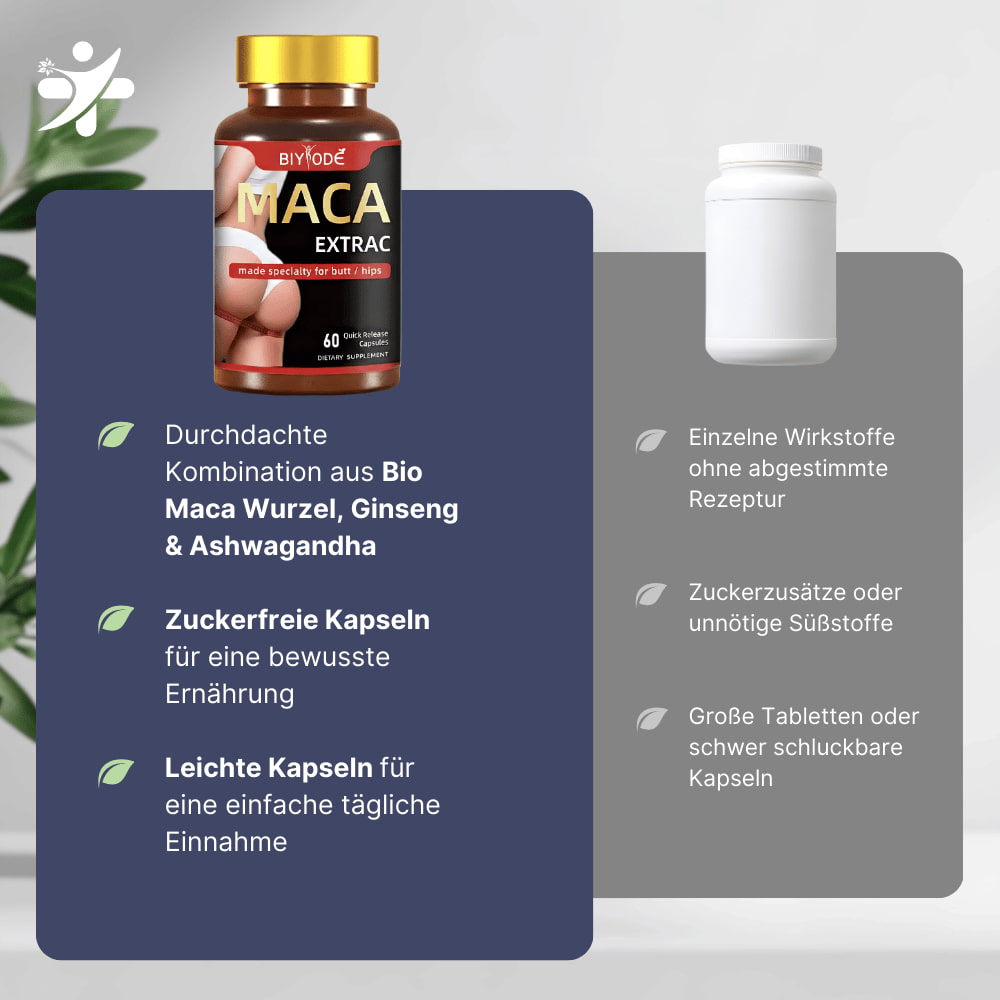 Bio Maca Wurzel Kapseln mit Ginseng & Ashwagandha