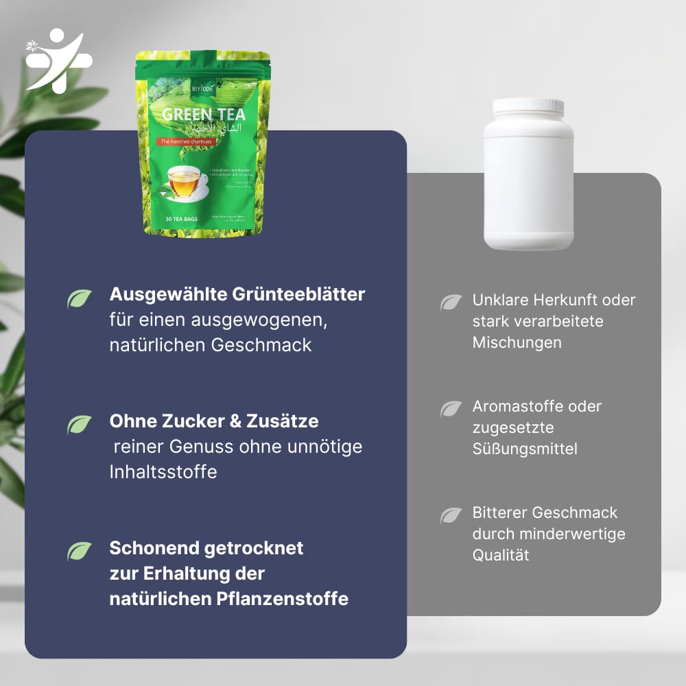 Grüner Tee aus ausgewählten Teeblättern