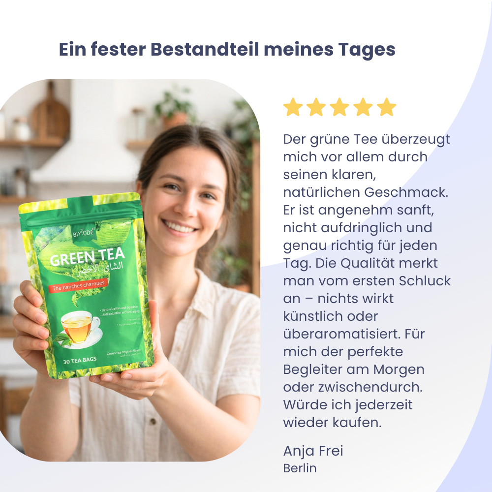 Grüner Tee aus ausgewählten Teeblättern