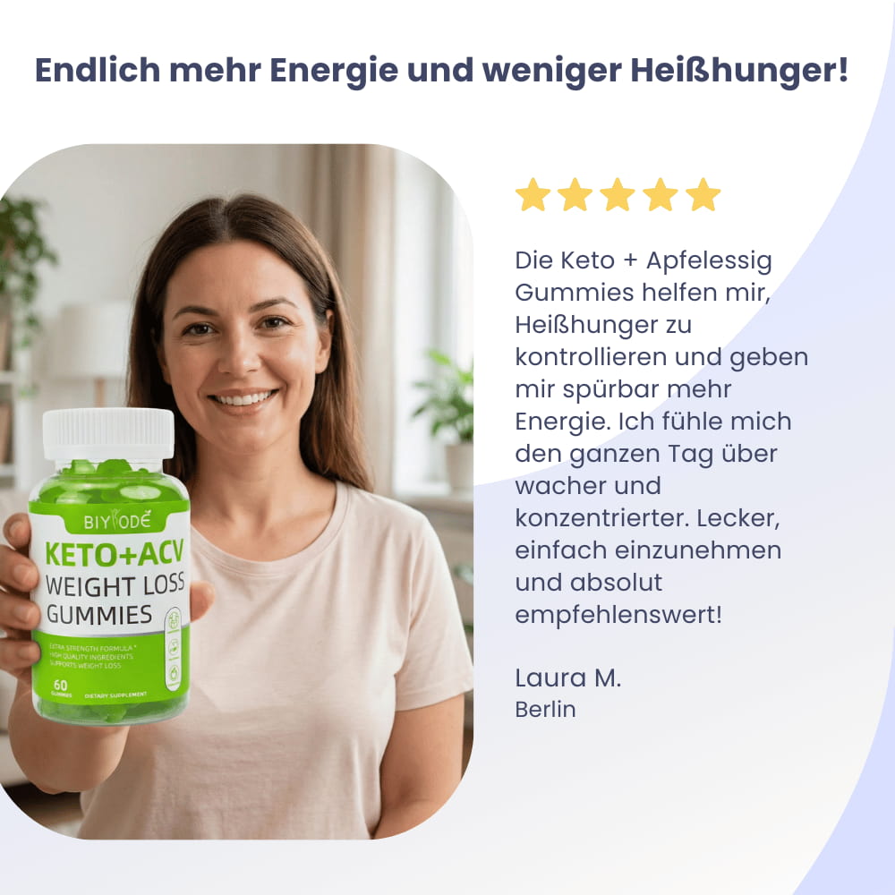 Keto + Apfelessig Gummies – Unterstützung der Gewichtskontrolle
