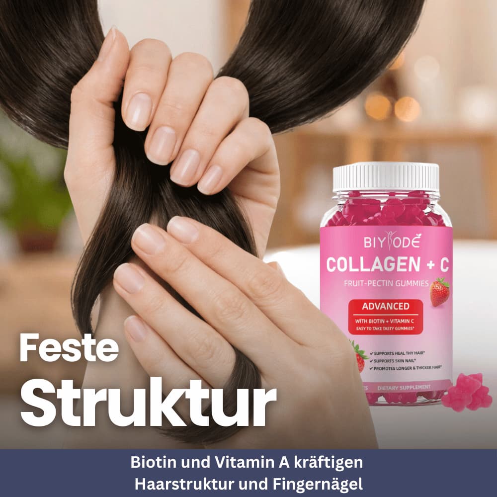 Kollagen + Vitamin C Gummies für Haut, Haare & Nägel
