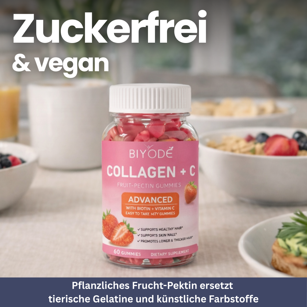 Kollagen + Vitamin C Gummies für Haut, Haare & Nägel