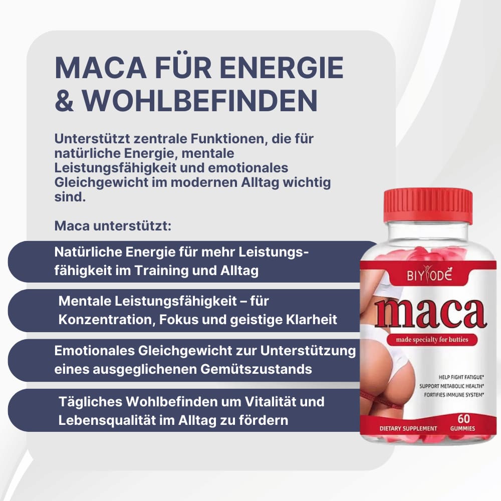 Maca Gummies für Frauen – Energie & Wohlbefinden