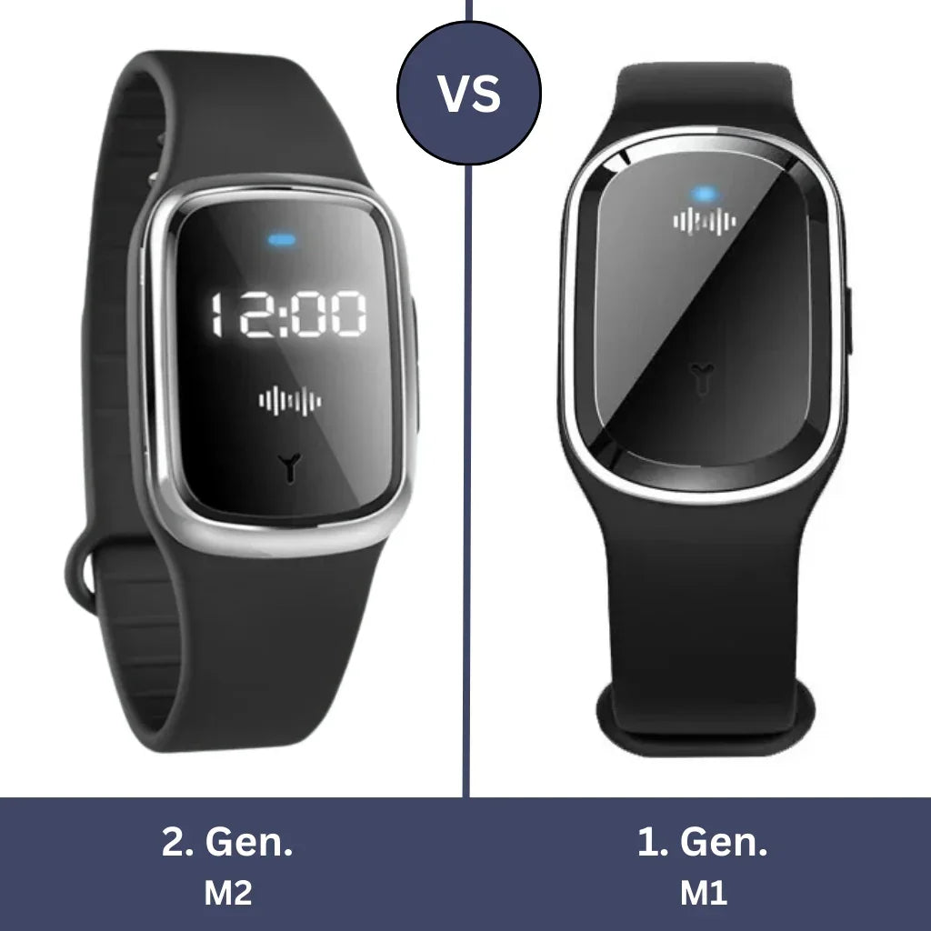 MückenSafe Ultraschall-Armband mit LED-Anzeige