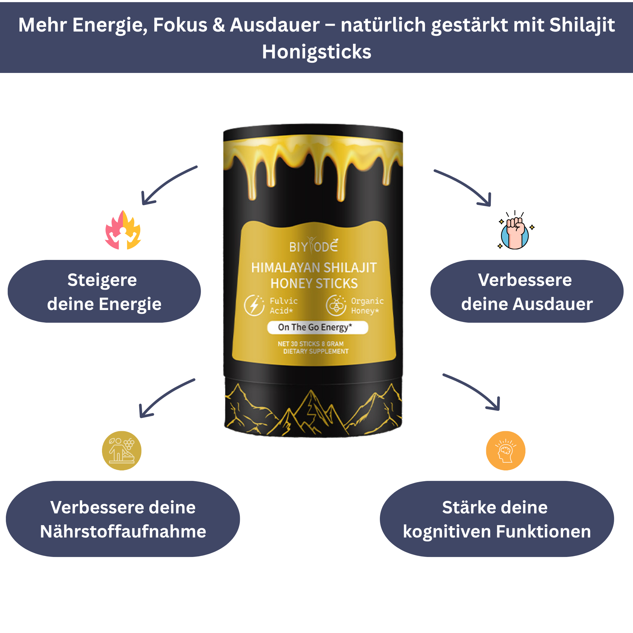 Shilajit Honey Sticks