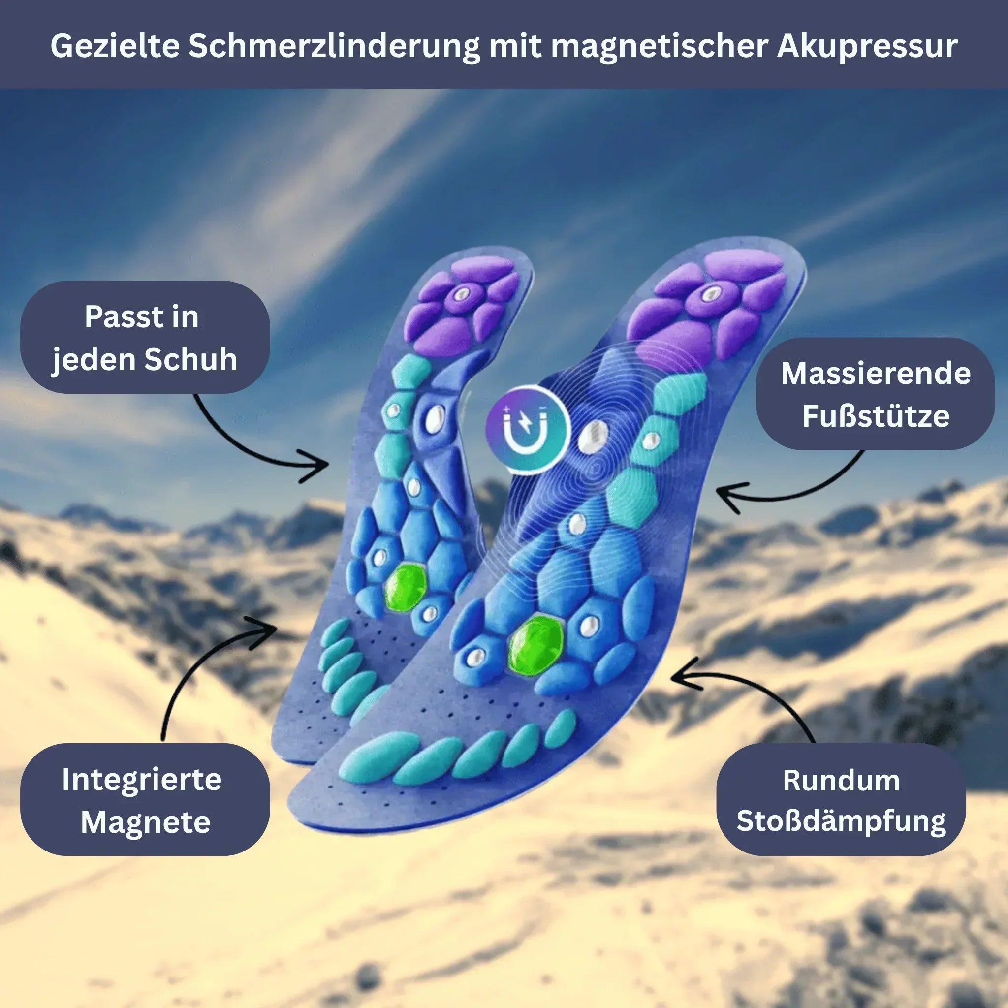 Sports Insoles with Magnetic Therapy