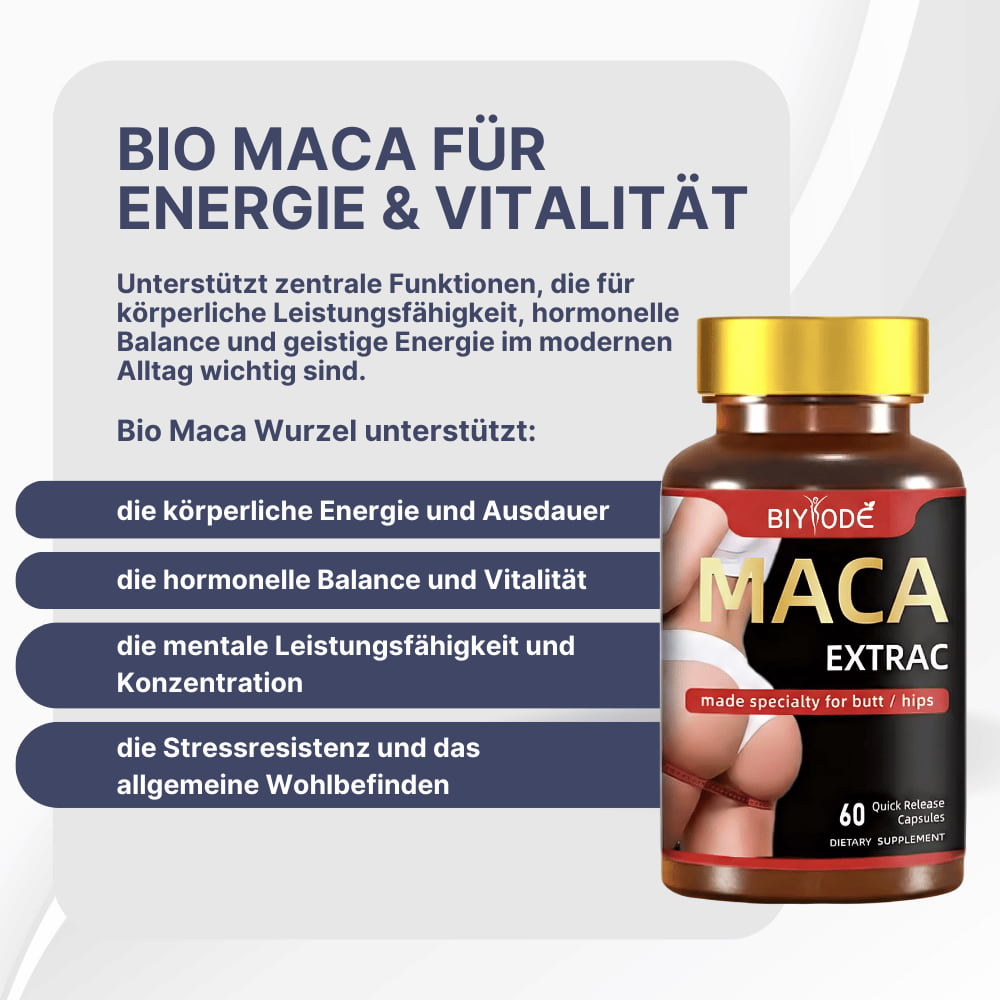Bio Maca Wurzel Kapseln mit Ginseng & Ashwagandha