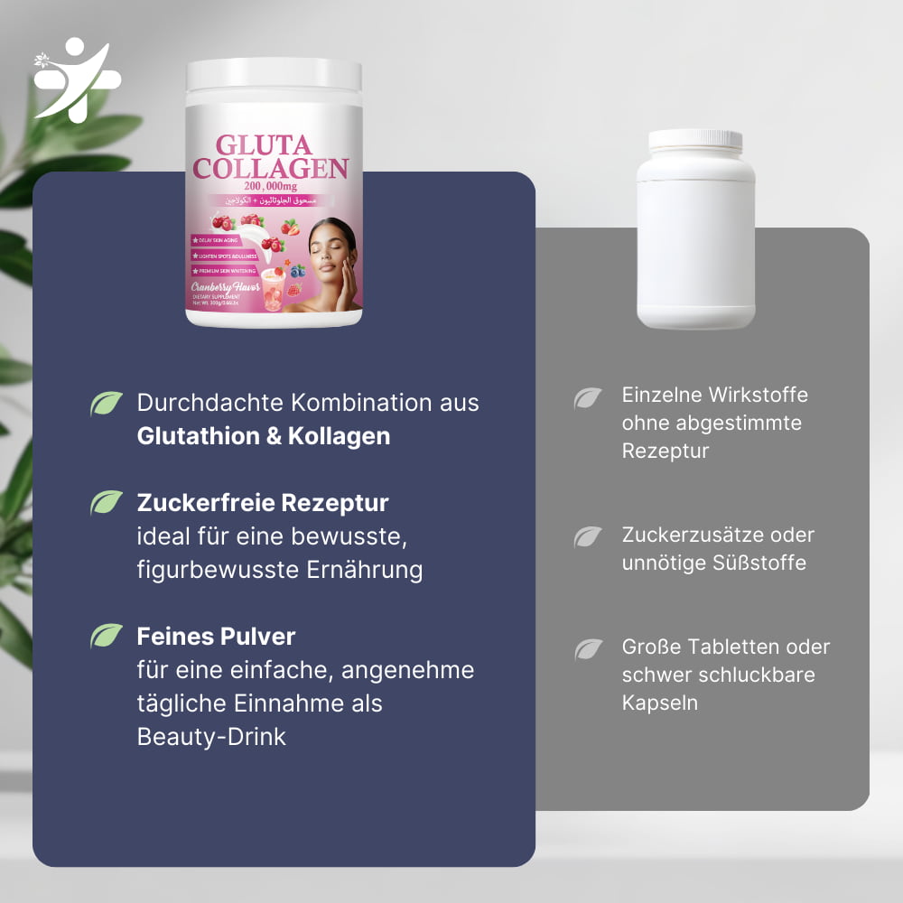 Glutathion & Kollagen Pulver – Beauty Drink für Frauen