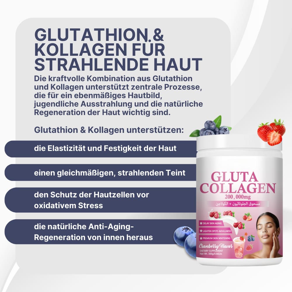 Glutathion & Kollagen Pulver – Beauty Drink für Frauen