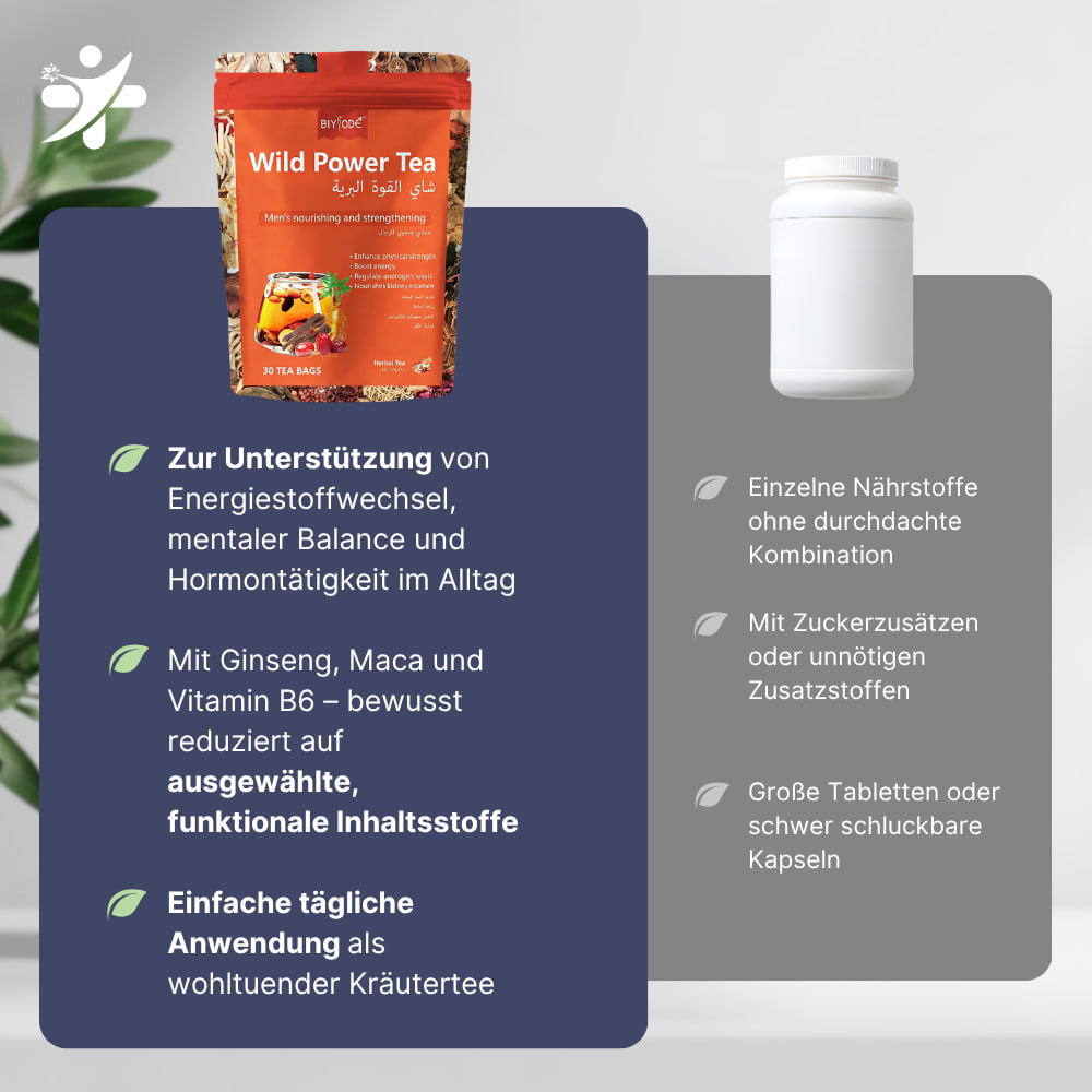 Kräutertee mit Ginseng & Maca