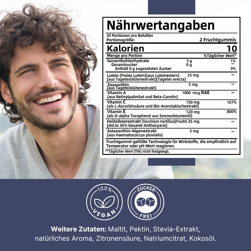 Lutein Gummies für die Augen