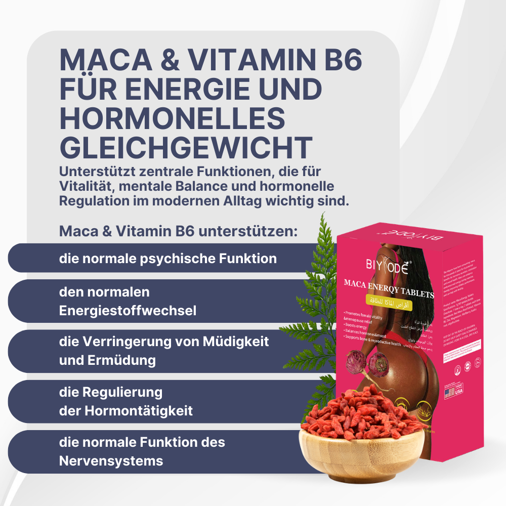 Maca Tabletten mit Vitamin B6