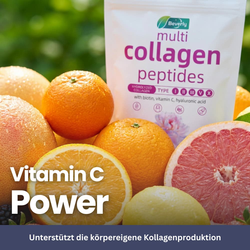 Multi-Kollagen Peptide Pulver für Haut, Haare & Nägel