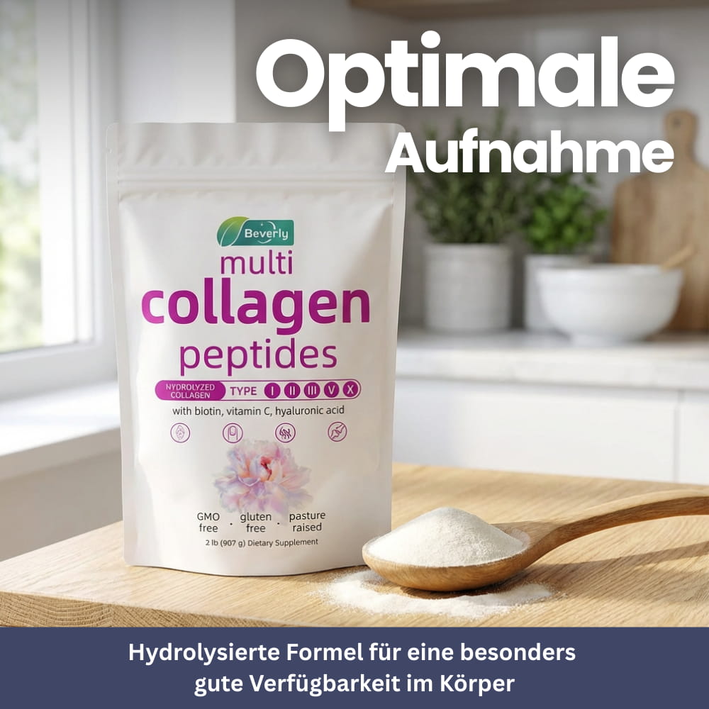 Multi-Kollagen Peptide Pulver für Haut, Haare & Nägel