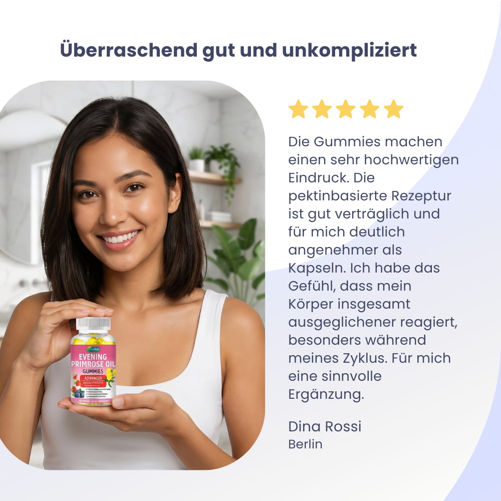 Nachtkerzenöl Gummies – Für Haut & Hormonbalance