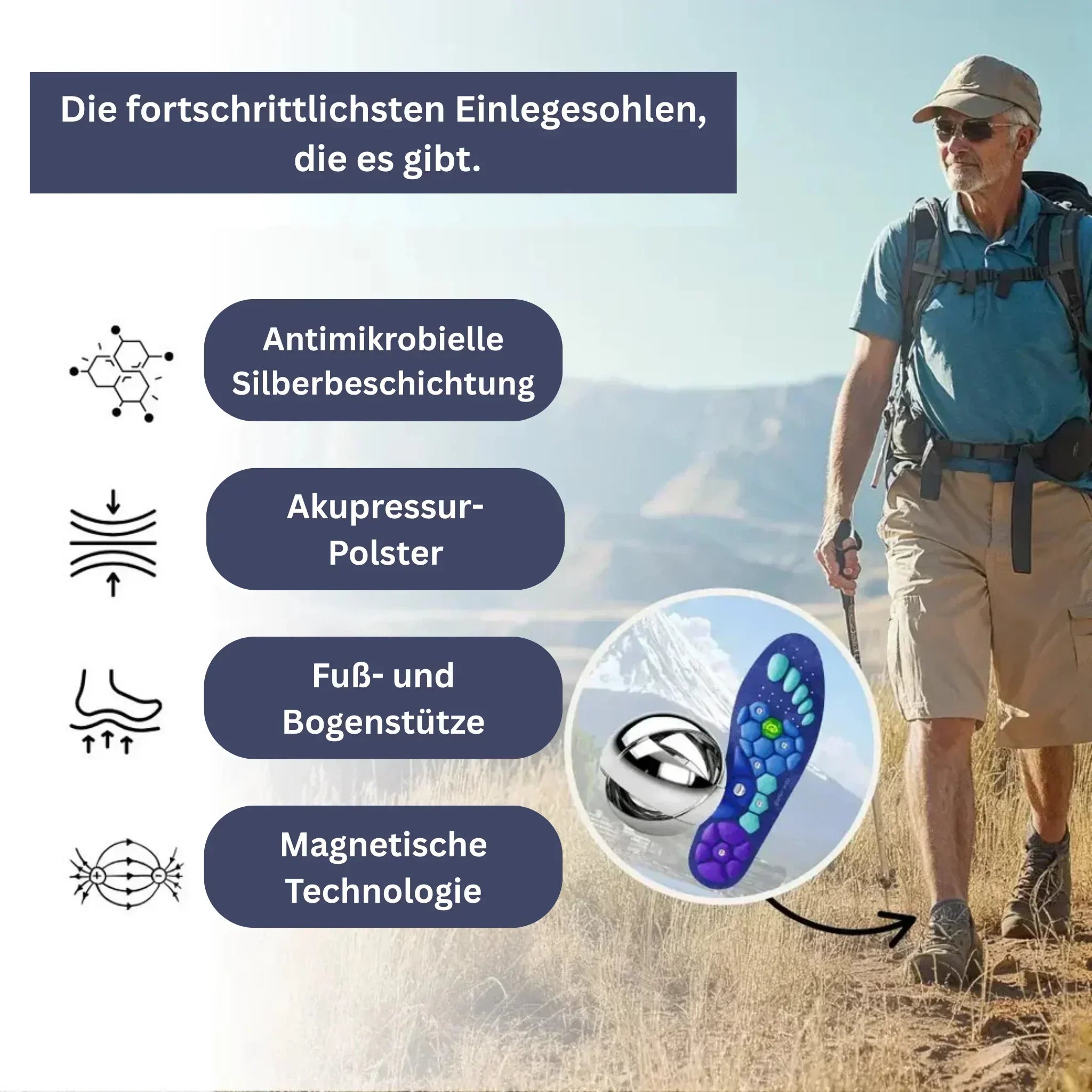 Sportsohlen mit Magnettherapie